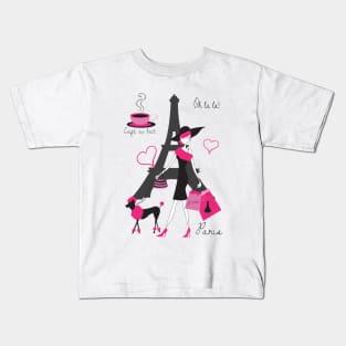 Pink in Paris Kids T-Shirt